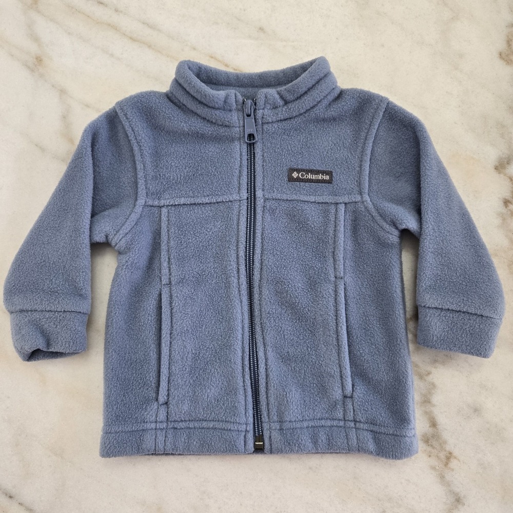 Columbia Boys 6-12M Full Zip Fleece Jacket Periwinkle Infant Gorpcore